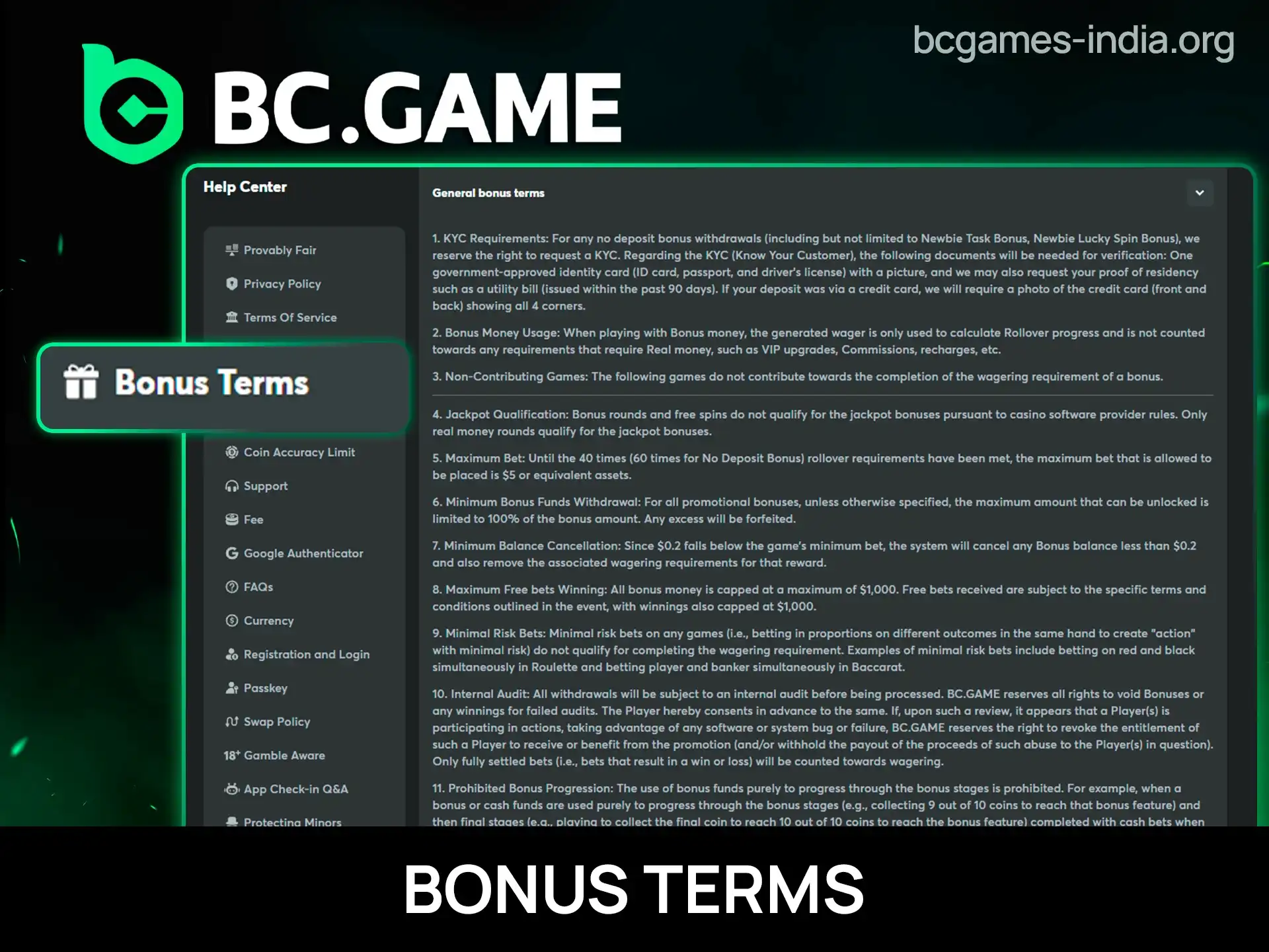 Find out how to get and use a bonus at BC Game.